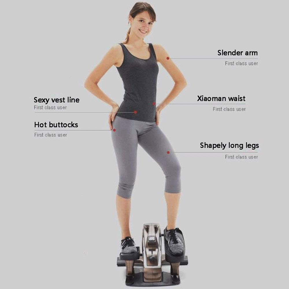 Exercise Step Machine Portable Mute Stepper Pedal, Fitness Stair Stepper with Monitor, Exercise Machine with Resistance