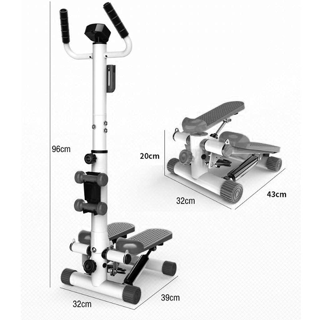 Mini-Stepper Swing Stepper Adjustable Step Machine with Hand Grip Foldable Workout Stair Stepper Home Silent Climbing Ma