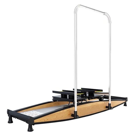 UPWONEA Ski Training Machine, Indoor Ski Simulator, Ski Machine with Handrails, Hip Body Balance Exercise Machine,with Adjustable Resistance,for Gym