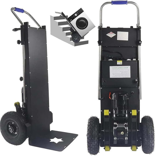 Electric Stair Climber Heavy Object Sack Truck Removable Battery Load Capacity for Straight Curved Stairs Effortless Heavy Load Transport Electric Stair Climbing (B)