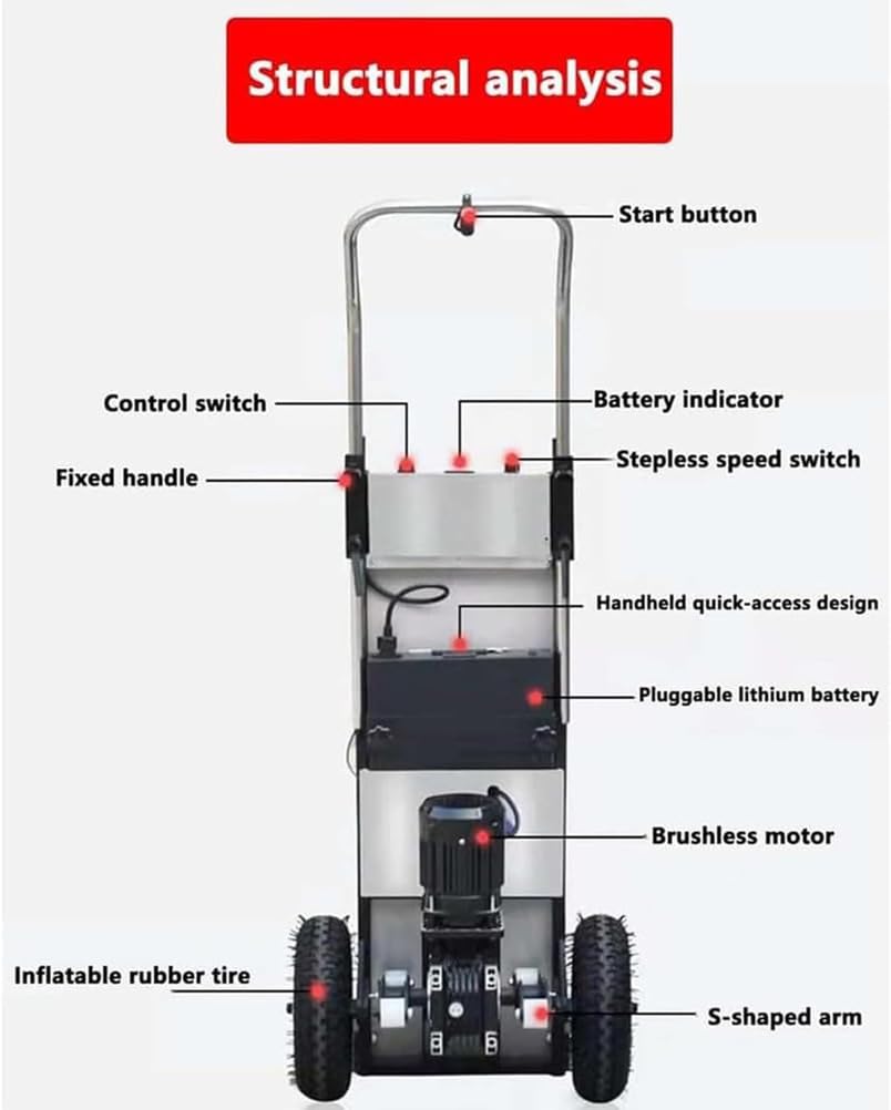 Electric Stair Climber Heavy Object Sack Truck Removable Battery Load Capacity for Straight Curved Stairs Effortless Heavy Load Transport Electric Stair Climbing (C)