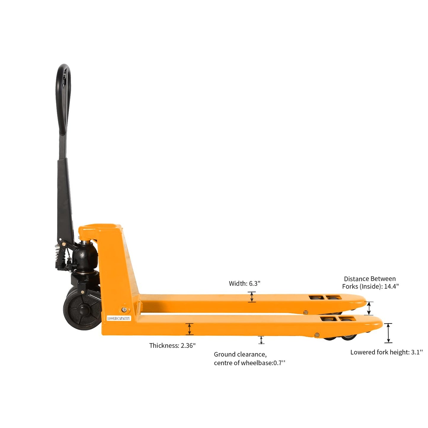 Tory Carrier Pallet Jack 11000lbs Capacity, Heavy Duty Manual Pallet Truck 48" x 27" Forks