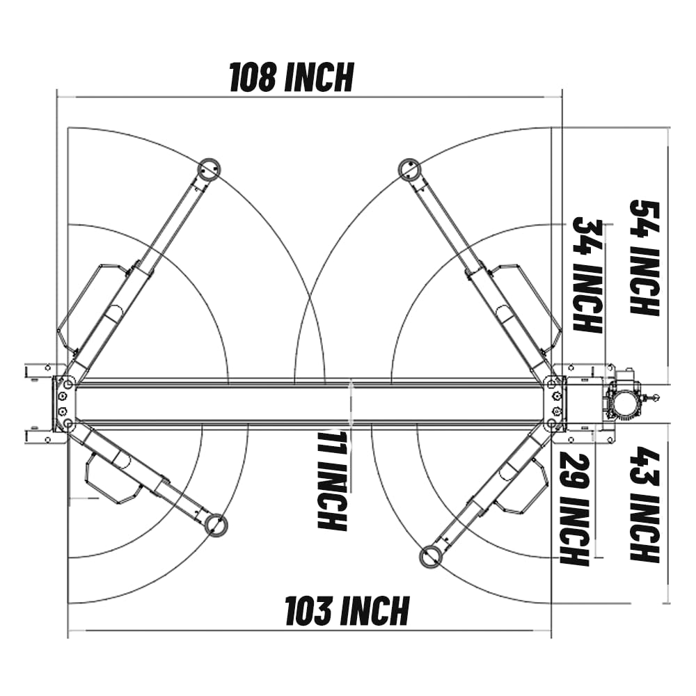 AUTOKATO AM-120SD 12000 Lbs 2 Post Lift 4HP Single Point Lock Release Car Lift Auto Lift Two Post Lift (AM120SD)