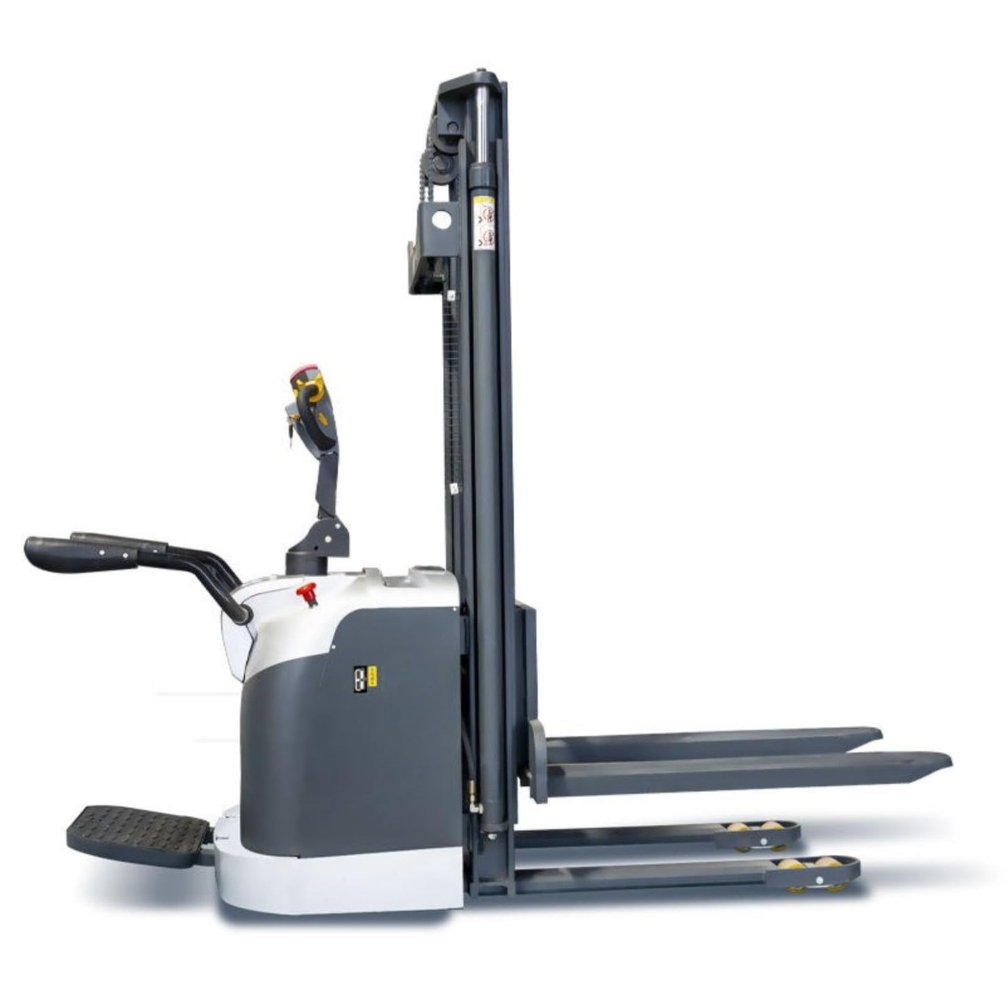 High Lift Electric Pallet Stacker, Manual and Mobile Hydraulic Stackers, Compact Stack Truck for Warehouse, Factory, Supermarket, Logistics, and Small Space Material Handling