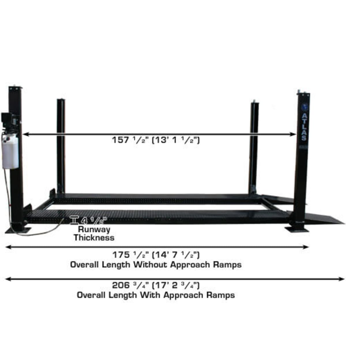 Atlas® Garage Pro 8000 Portable Hobbyist 8,000 Lbs. Capacity 4 Post Lift