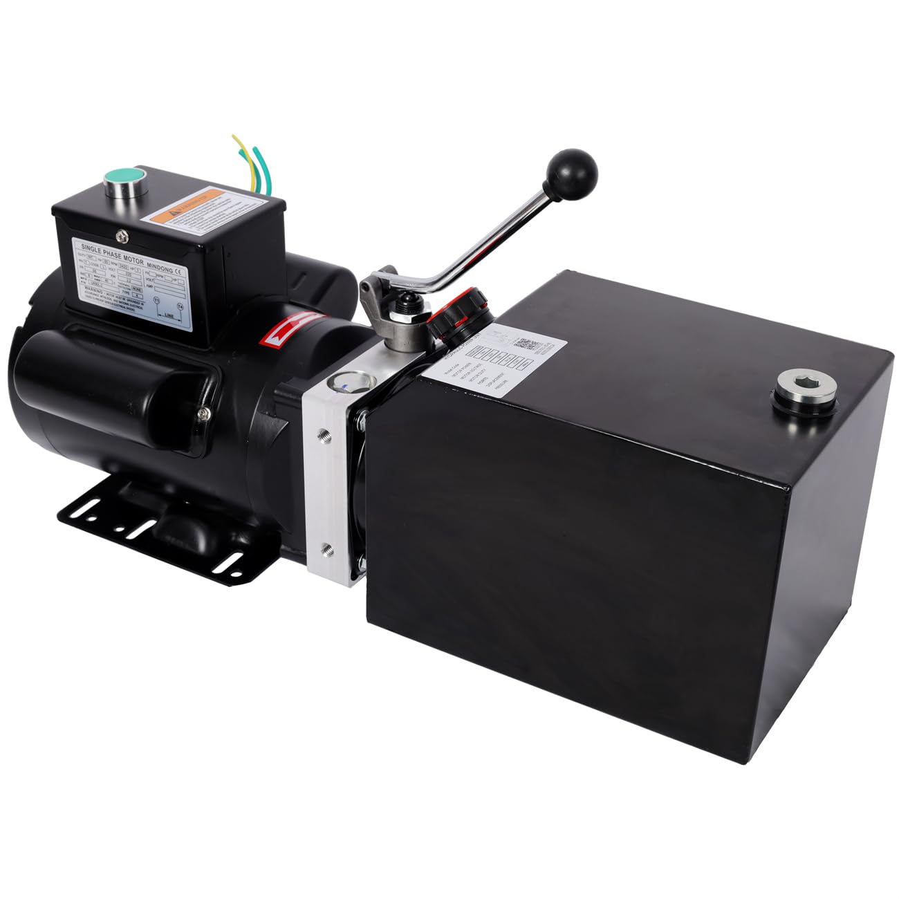 Heavy-Duty Hydraulic Power Unit for Car Lifts, AC 220V Single Phase, Replacement Pump for 2-Post & 4-Post Lifts, Auto Shop Equipment (Black, 6 Quart)