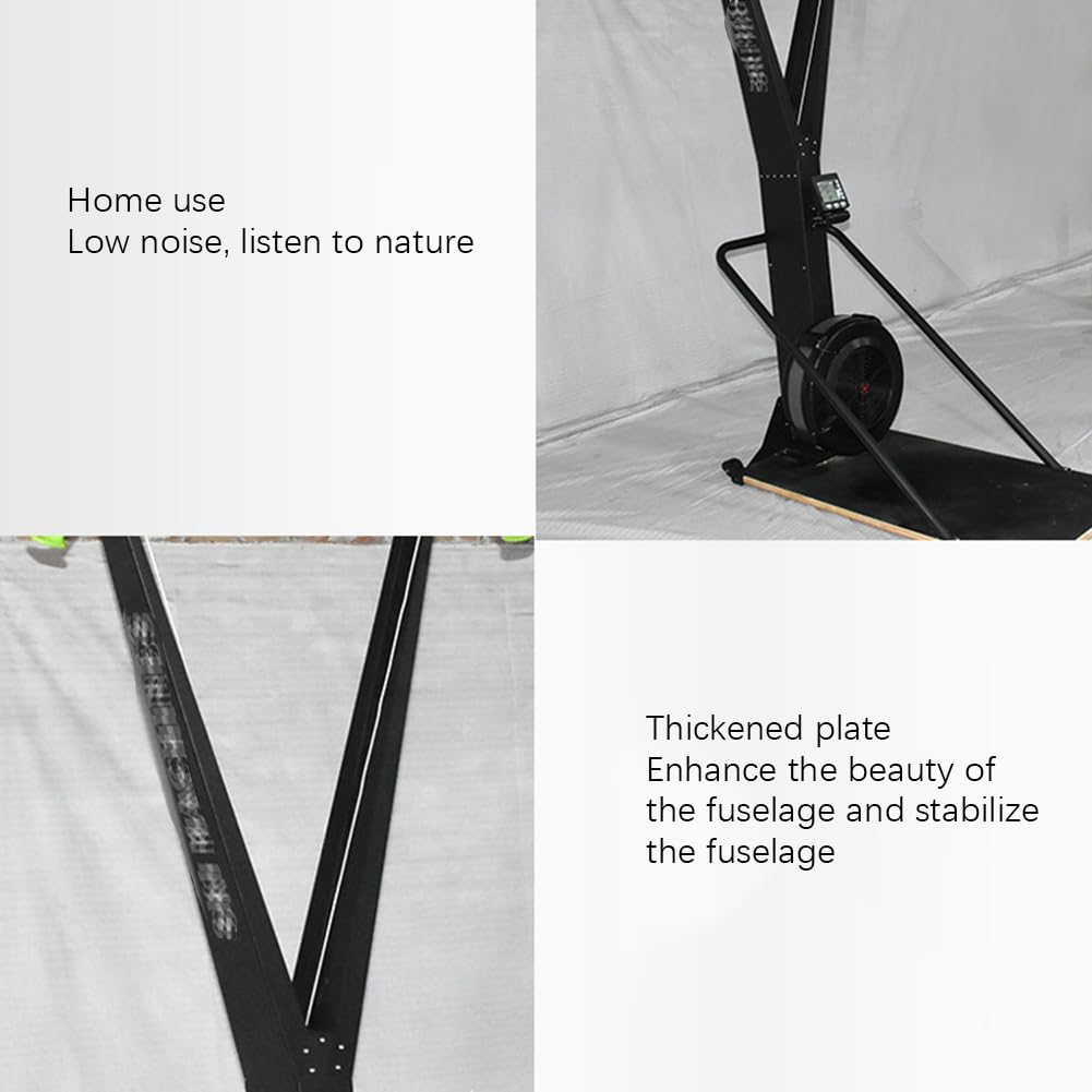 UPWONEA Gym Wind Resistance Ski Machine, Ski Simulator, Aerobic Fitness Ski Machine, Indoor Strength Training Home Fitness Equipment, Endurance Training