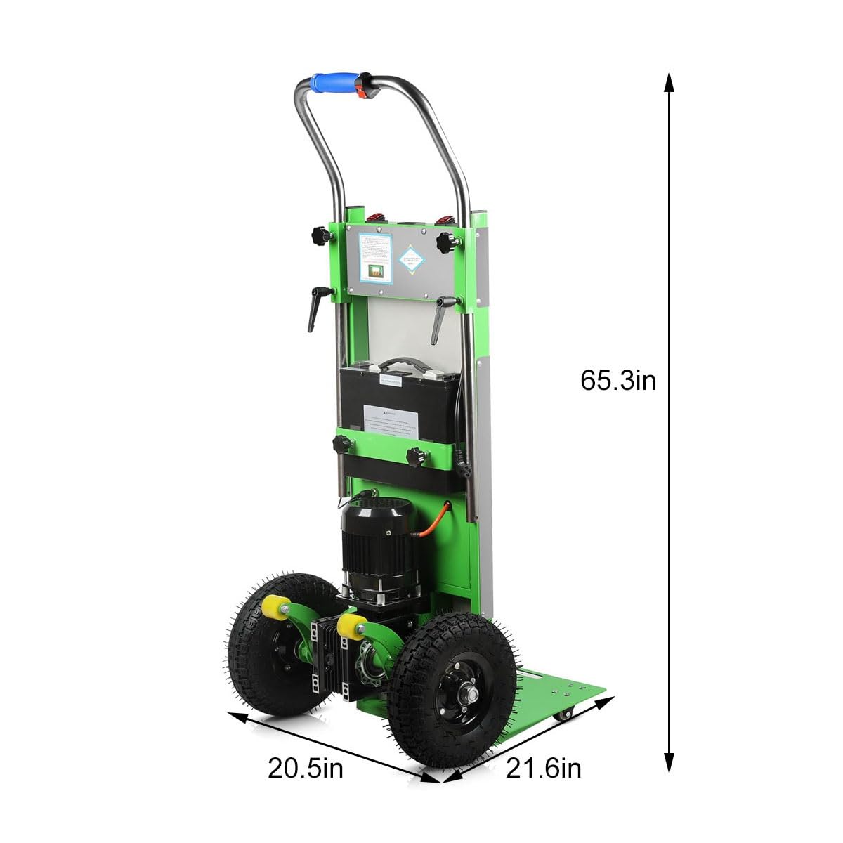 WMWZPYH Electric Stair Climbing Hand Trucks Up and Down Stairs Effortless, 881LB High Load Capacity Powered Stair Climber Cart, Heavy Duty Stair Climbing Cart for Moving Warehouse(Green)