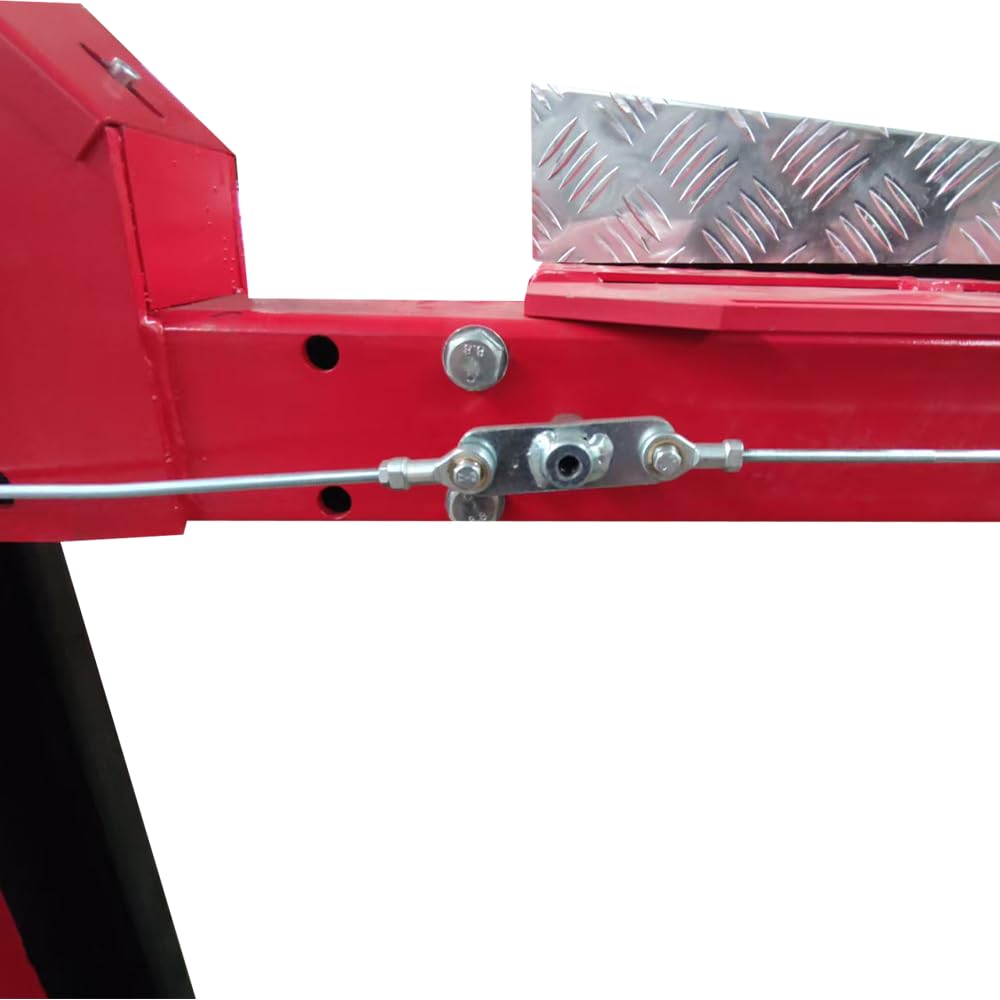 KATOOL 9500lbs Heavy Duty 4/Four Post Car Lift 3.0HP Lifting Capacity, 84" Max Lifting Height, Aluminum Ramp, with Caster(Moving Kit) Oil Tray Jack Tray, Storage Parking Car Lift Home Service, 110v