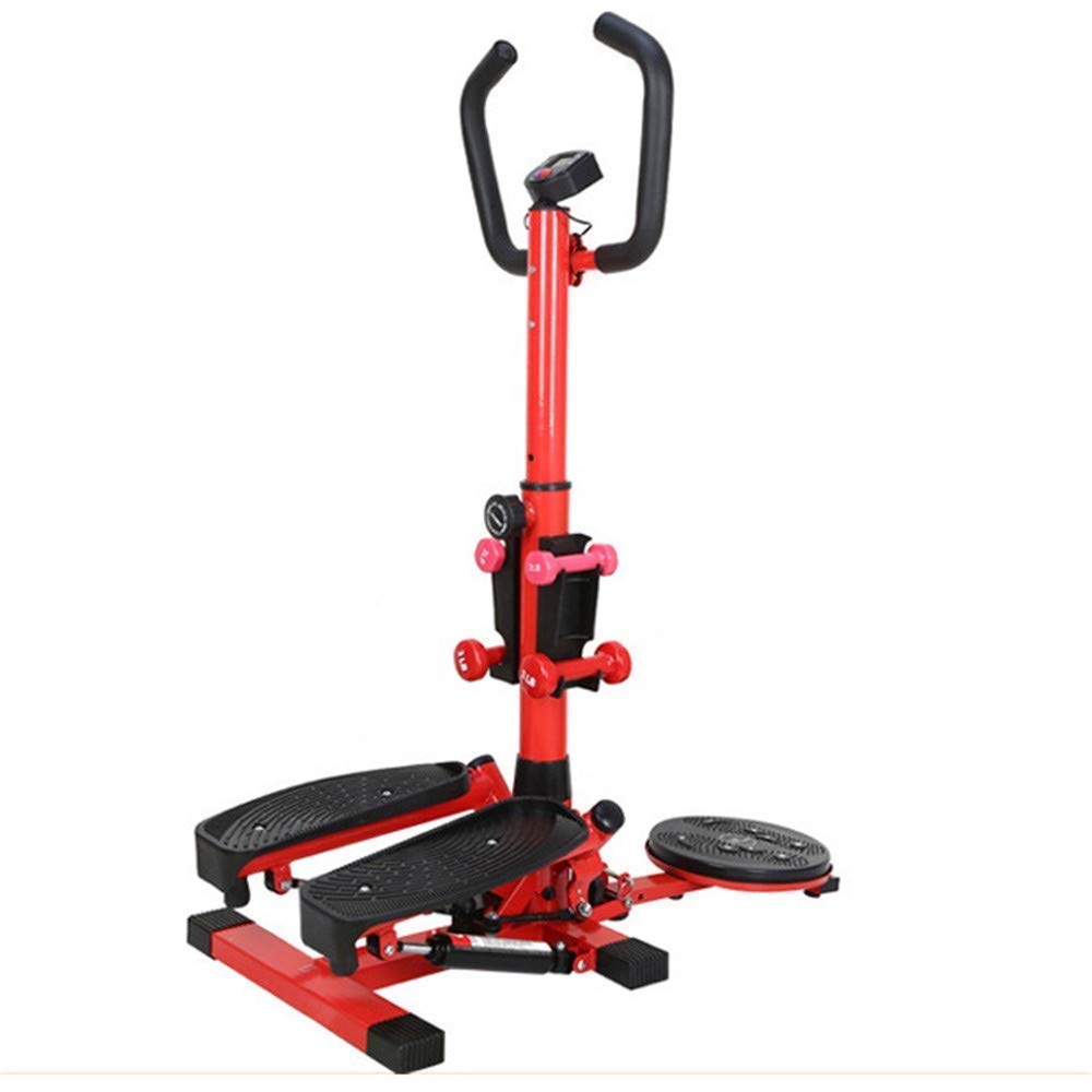 Step Fitness Machines, Steppers for Exercise Stair Stepper Twister 2 in 1 Step Machine Fitness Exercise Workout with Handle Bar and LCD Display Cardio Trainer Stair Climber
