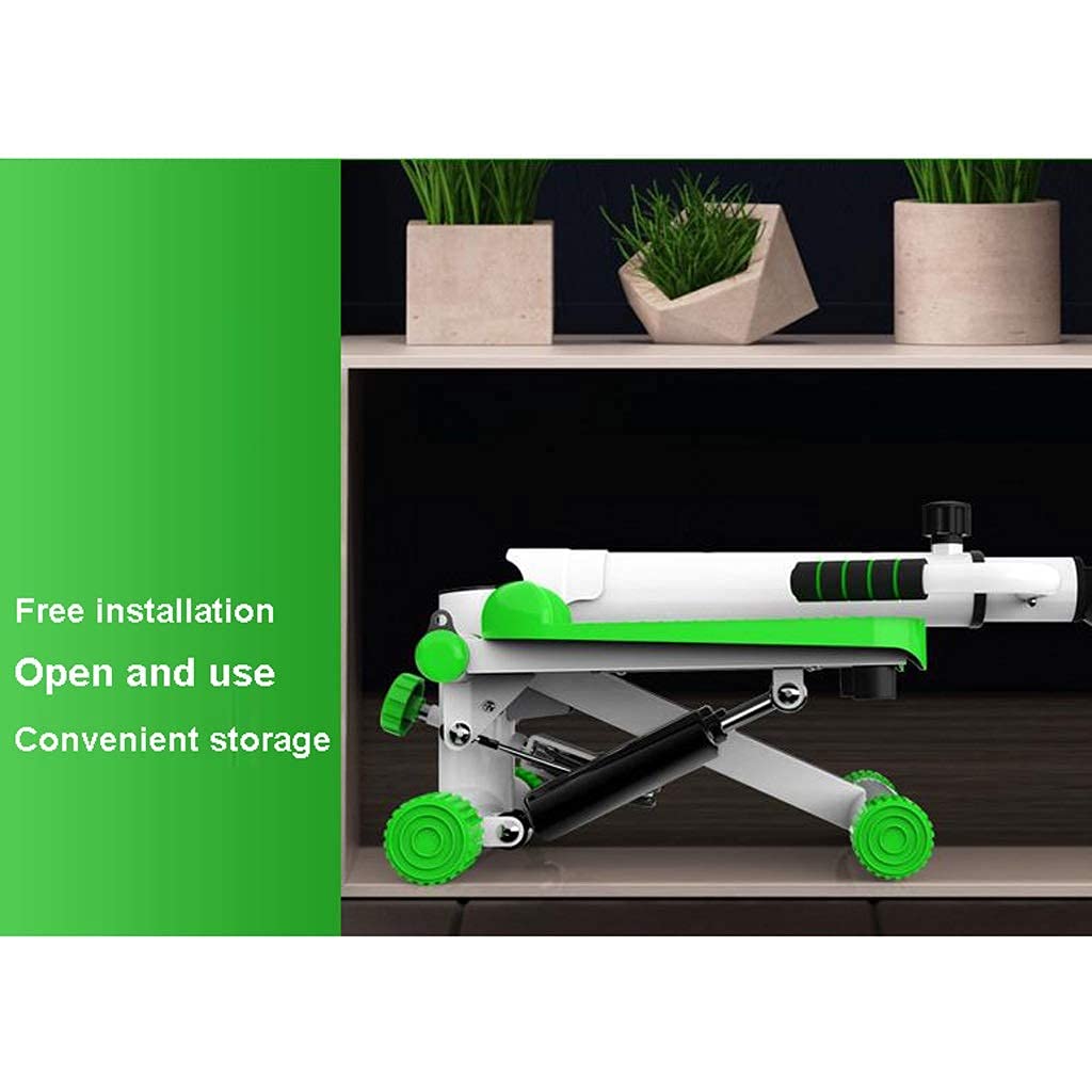 Mini-Stepper Swing Stepper Adjustable Step Machine with Hand Grip Foldable Workout Stair Stepper Home Silent Climbing Ma