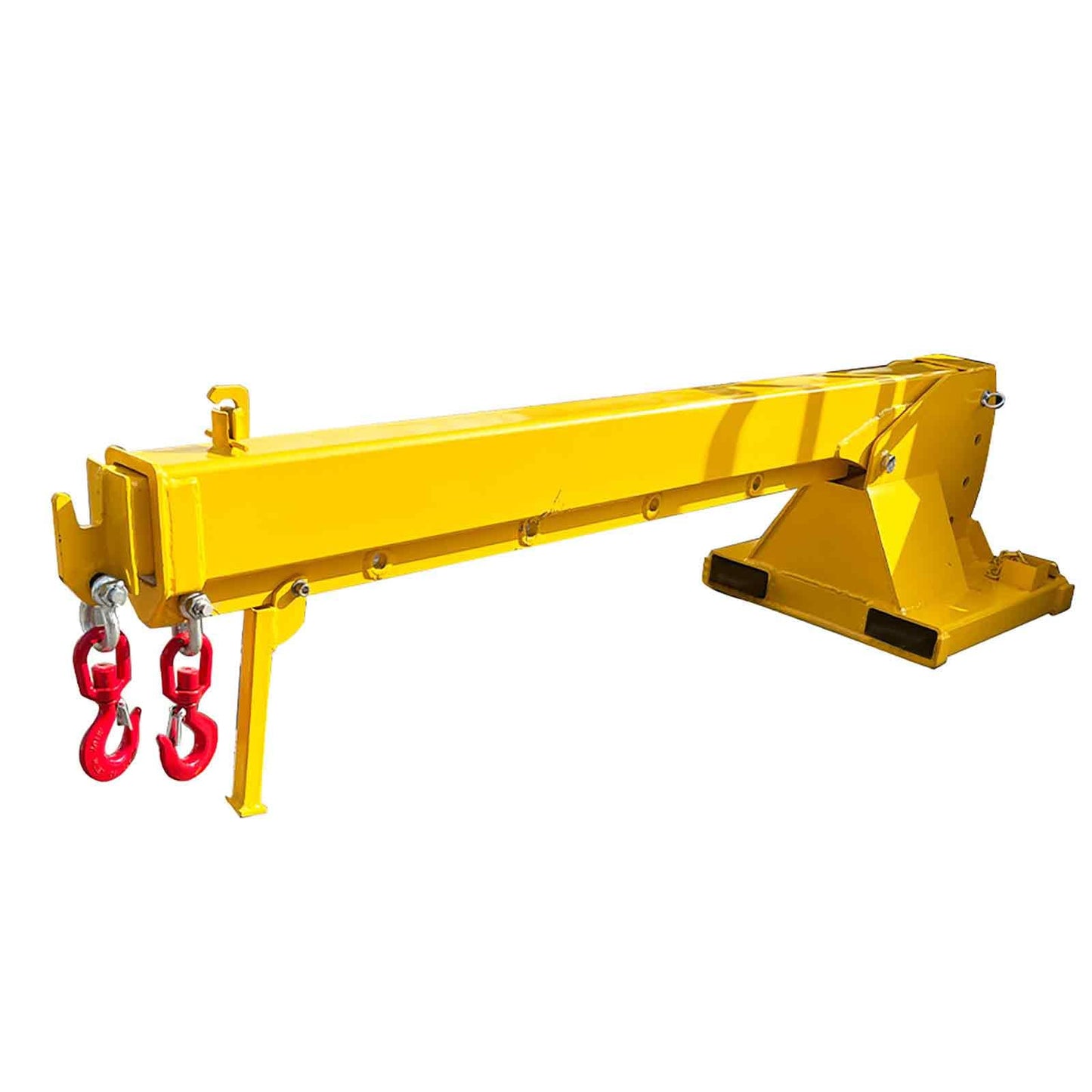 BEILOCKERY 2T/4400LBS Forklift Telescopic Arm with Adjustable Tilt Angle 0-75°, 7-12FT Mobile Crane Lifting Hoist Truss Jib Boom with Hook, Multi-Functional Accessories for Forklifts Cranes