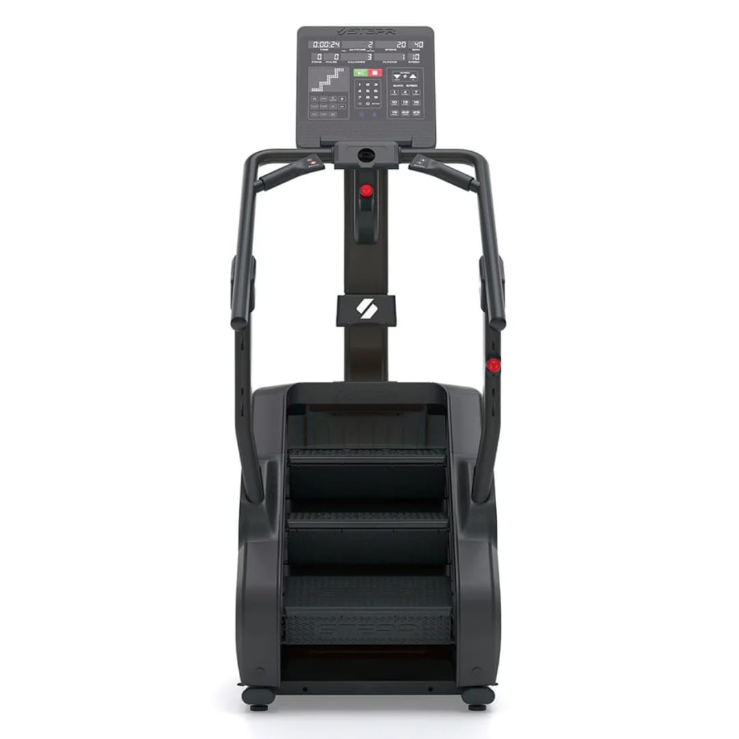 STEPR PRO Classic Stair Master with LED Touchscreen, Commercial Grade Stairmaster Machine for Home, 190 Steps/Min, Resistance Band Attachments, 400 lb Capacity