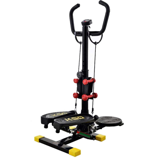 Stepper,Mini-Swing for Exercise Mini Stair Workout Step Machine Home Silent Fitness Equipment for Men and Women with Dumbbells and Waist Twist