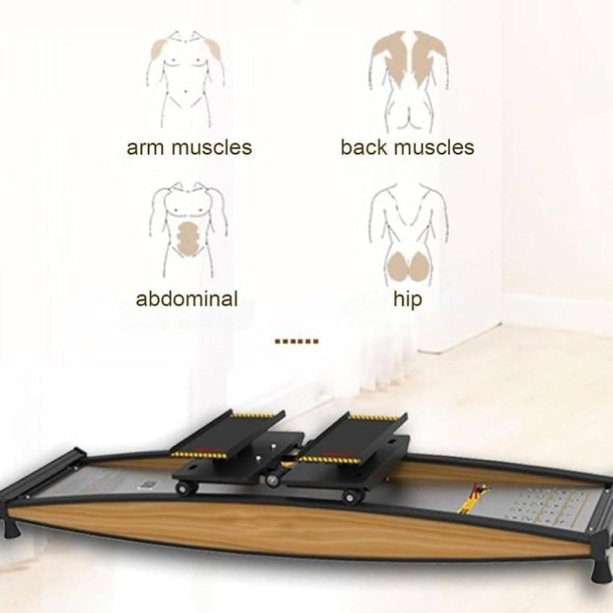 Indoor Simulated Ski Training Machine,Strength and Balance Training Tool Set,Cardio Exercise Machine,Safe Holds 330 Lbs,Silent Pulleys,for Home