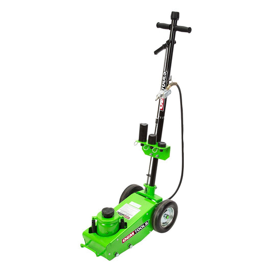 OEMTOOLS 24851 22-Ton Air/Hydraulic Jack, Heavy Duty Floor Jack, 8-3/4" to 17-11/16" Lift Range, Compact Low-Profile Design for Tandem Axle Vehicles