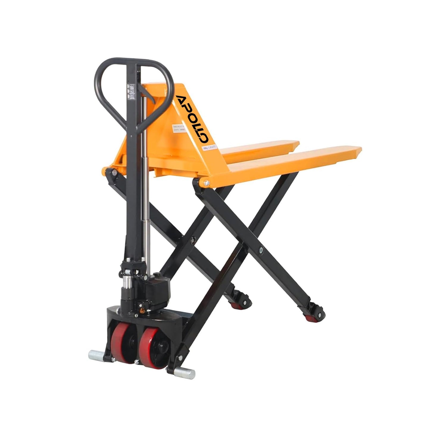 APOLLOLIFT Scissor Pallet Trucks, Manual Pallet Jack, 2200lbs Capacity Pallet Lift, 45" Lx21 W Fork, 31.5" Raised Height, Suitable for Open Bottom Pallets, Yellow