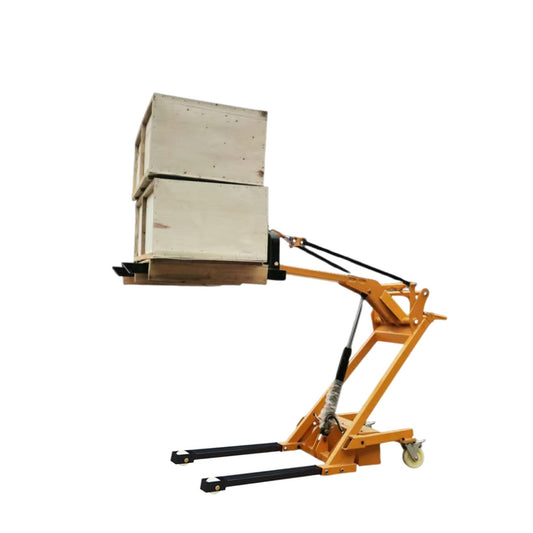 Electric Stacker, Electric Articulated Forklift, 500~700KG/1100~1543lb Load Capacity, The Maximum Lifting Size is 67~63in(500kg-1100lb)
