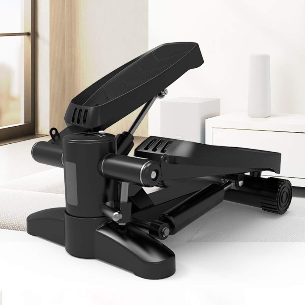 ZHCWEP Mini Treadmill Steppers Pedal Household Indoor Quiet Hydraulic Stair Climbers Home Fitness Equipment Lose Weight Leg Slimming Efficency, Black