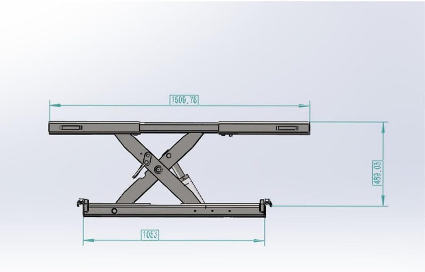 Rolling Jack Bridge Jack for KT-4H110/4H850 Four Post Lifts with 5000Lbs Lifting Capacity