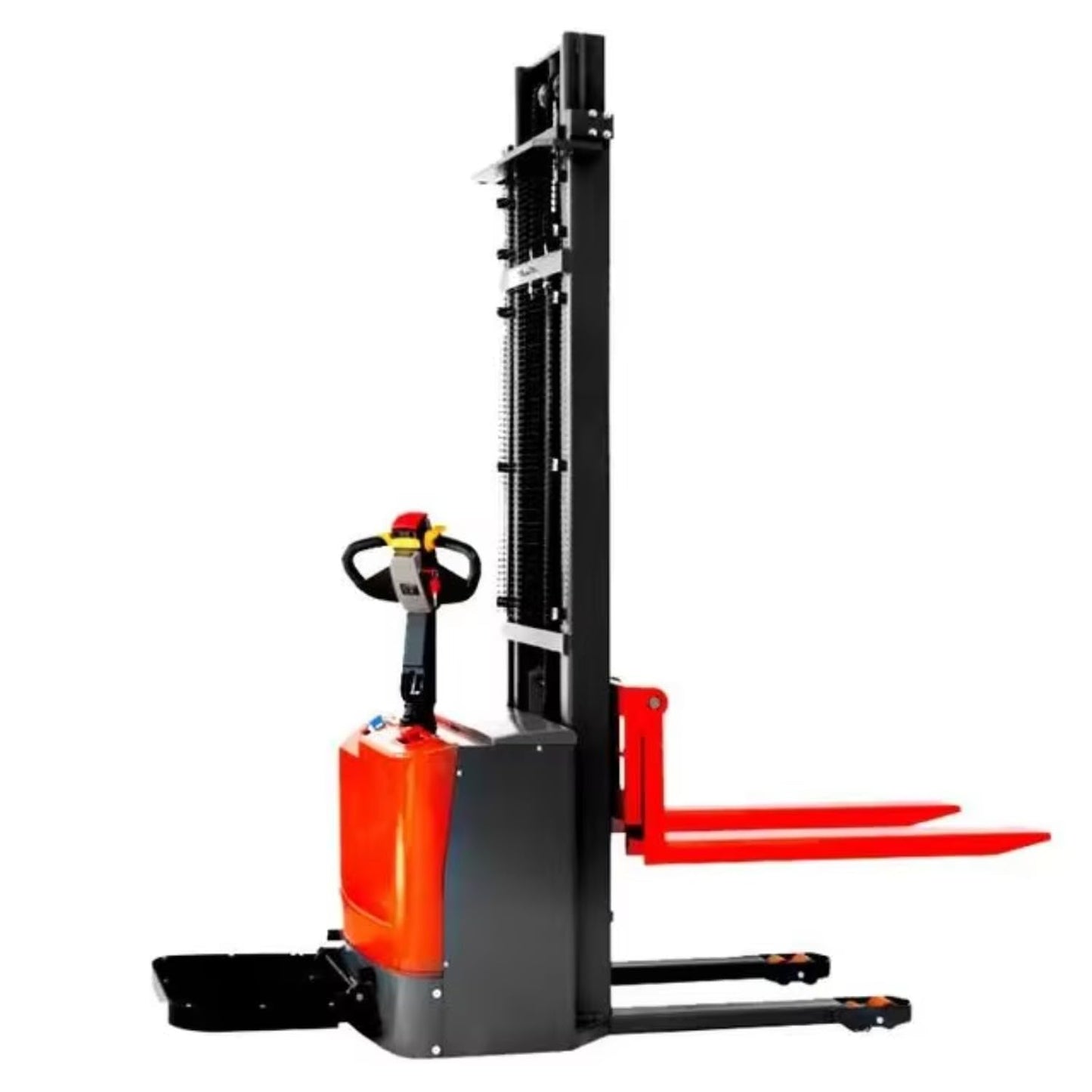 2 Ton Electric Walk-Behind Stacker, 4500mm Lift Height Material Handling Fork Truck for Warehouse