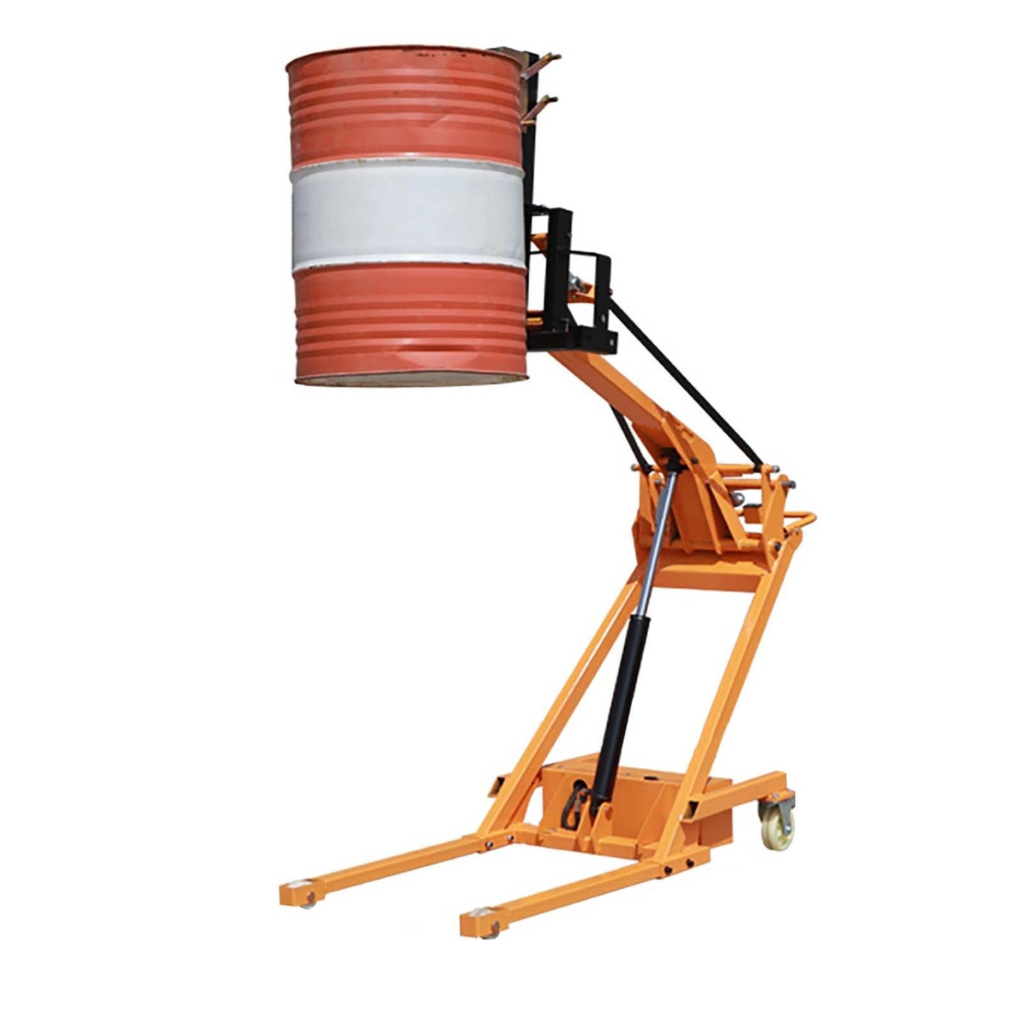 Full Electric Stacker,Portable Articulated Forklift,Foldable Hydraulic Lift Push Forklift,Adjustable Fork Material Handler(Forklift Drum clamp Style,700KG)