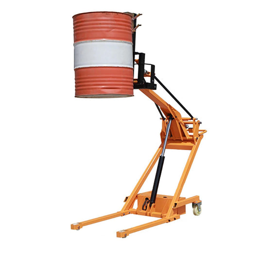Full Electric Stacker,Portable Articulated Forklift,Foldable Hydraulic Lift Push Forklift,Adjustable Fork Material Handler(Forklift Drum clamp Style,700KG)