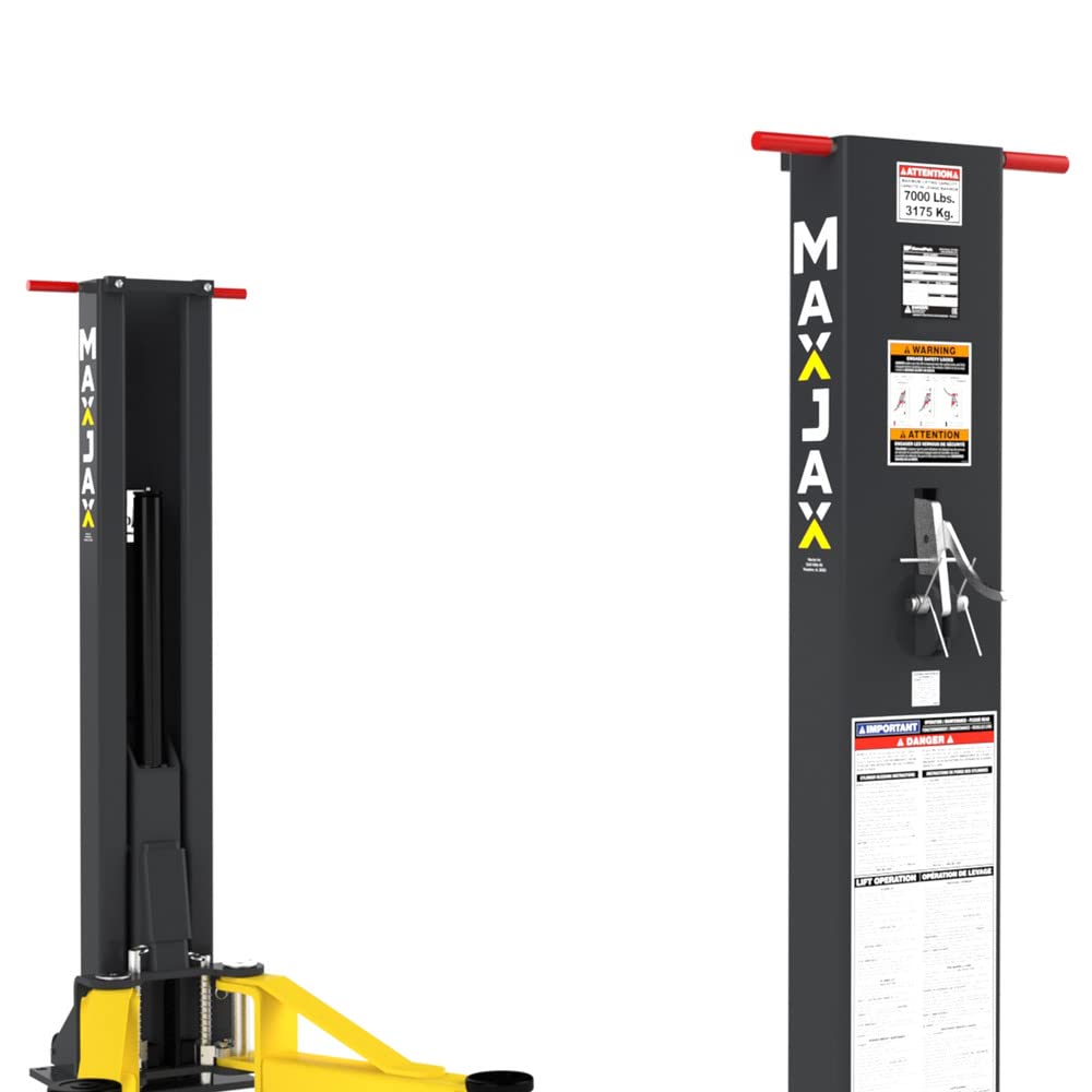 BendPak Maxjax M7K Auto Lift - 7000lb Capacity Two Post Portable Garage Car/Vehicle/Automobile Lift - Home/Garage/Shop/Mechanic Use