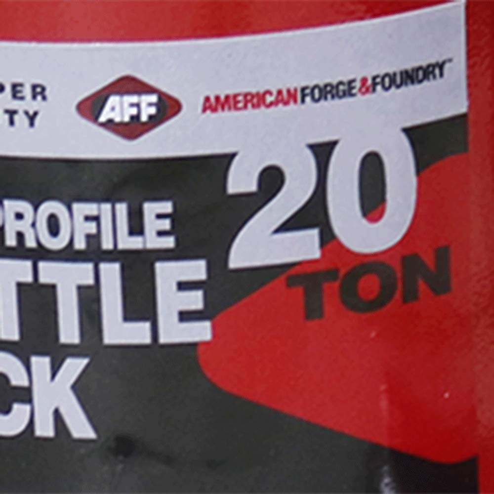 AFF Super Duty 20 Ton Low Profile Hydraulic Bottle Jack, Manual, Welded Cylinder, High-Grade Steel Construction, Forged and Welded Base, 3620S