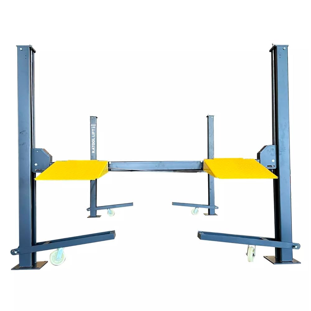 ‎KT-4H850 3.0HP Four Post Lift Car Truck Parking Hoist with Casters 8500Lbs Lifting Capacity Portable Storage Service Home Parking Lift