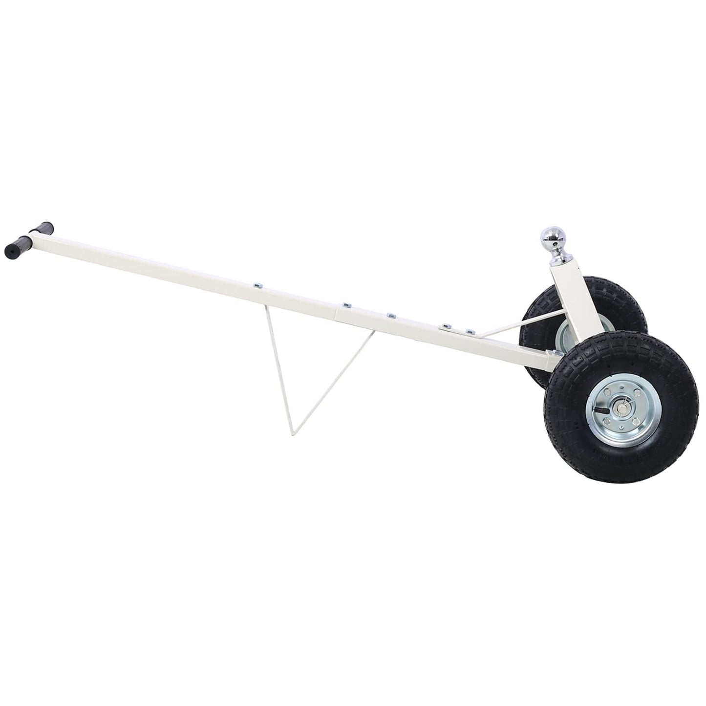Heavy-Duty Steel Trailer Dolly - 600 Lb Load Capacity, Pneumatic Wheels, 44" Handle for Easy Maneuvering of Boat, Utility, and Jet Ski Trailers (Gray)