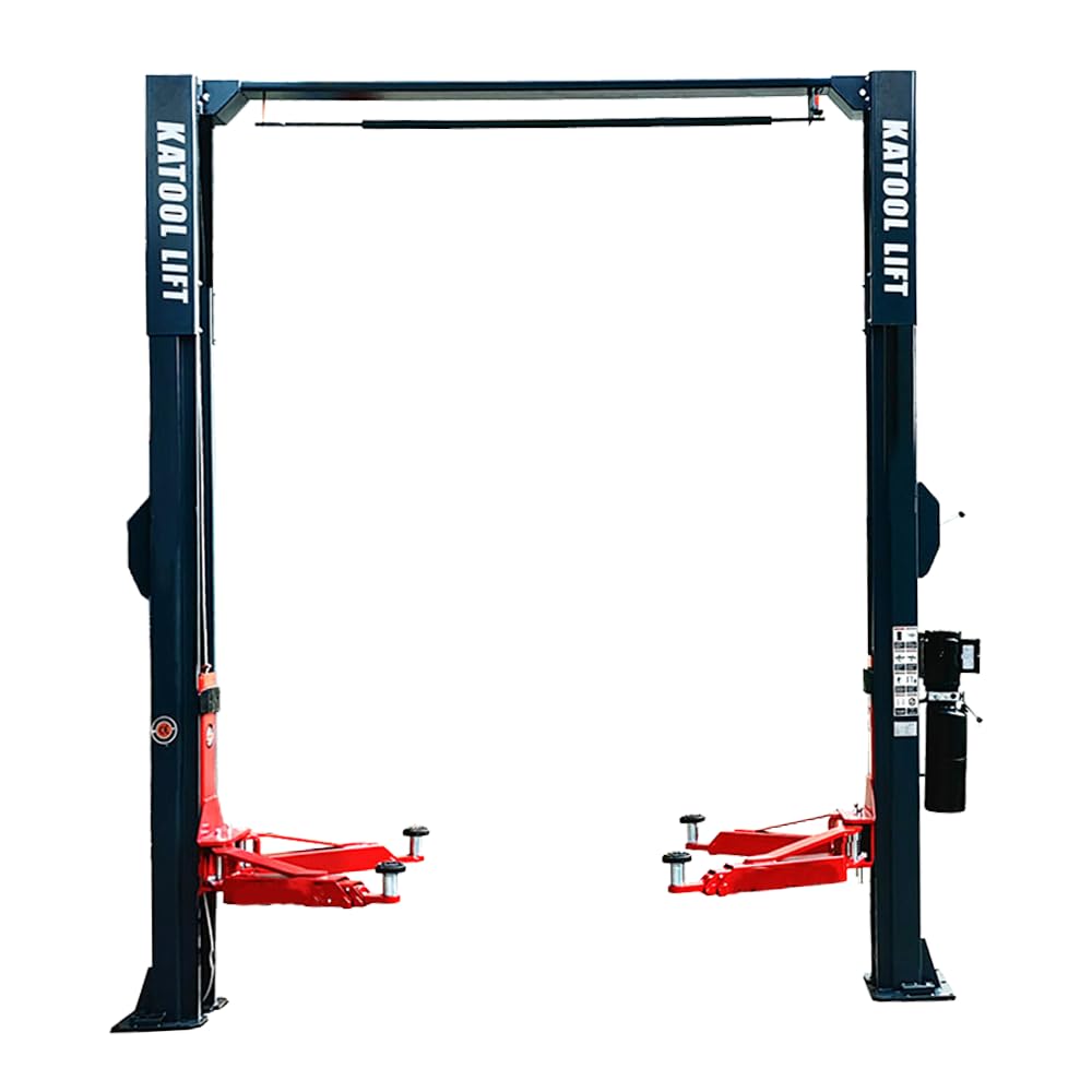 KT-M140XD 2 Post Lift 14,000 lb Capacity, 73" Max Lifting Height, 118" Passing Width, Direct Drive with Single Point Lock Release for Trucks & SUVs