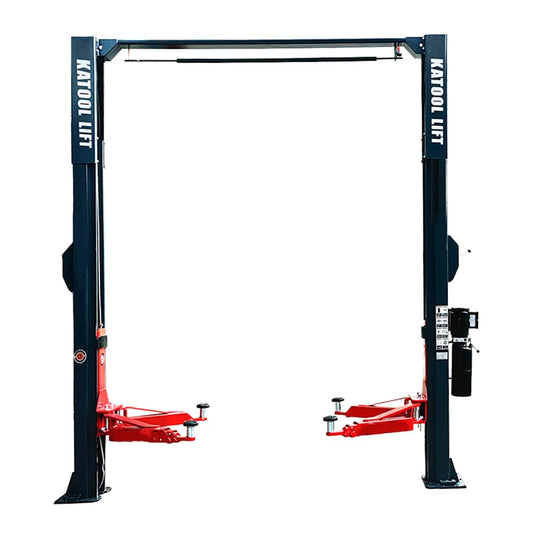 KT-M140XD 2 Post Lift 14,000 lb Capacity, 73" Max Lifting Height, 118" Passing Width, Direct Drive with Single Point Lock Release for Trucks & SUVs