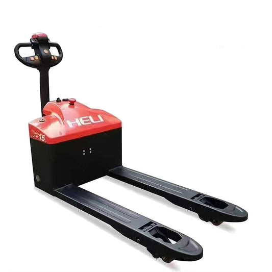 Fworkleft Semi-Electric Pallet Jack, 3300 lbs Capacity, Lithium Battery Powered Pallet Truck with 48" x 27" Forks, Electric Drive & Manual Lift for Warehouse, Shop & Garage