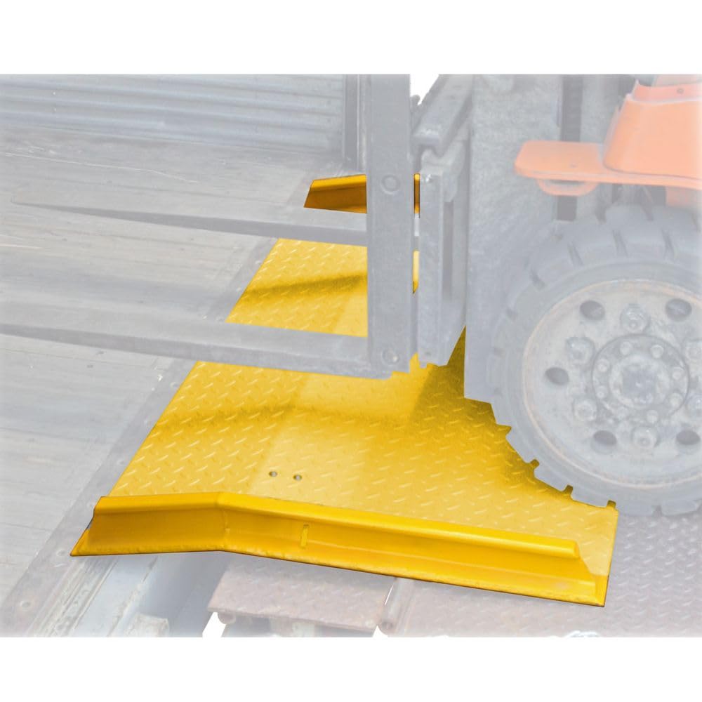 Discount Ramps Dock Board, 60" x 72" Steel, 13,000 lb, for Forklift, up to 7" Differential, Guardian