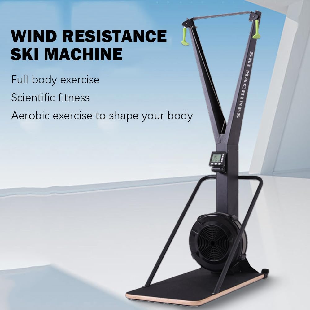 UPWONEA Large Wind Resistance Ski Machine, Full Body Training Indoor Home Use, Adjustable Resistance Ski Machine, Simulates Real Skiing, Multi-Venue Application
