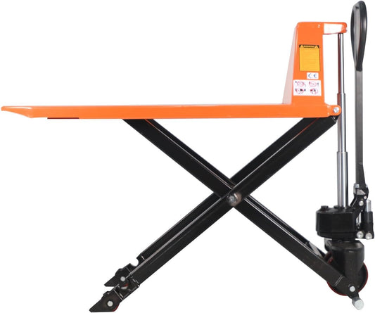 Tory Carrier Manual Scissor Pallet Jack Hand Truck Lift 2200lbs Capacity, 45" L x 27" W Forks, 3.3'' Lowered, 31.5'' Raised Height for Open Bottom Pallet