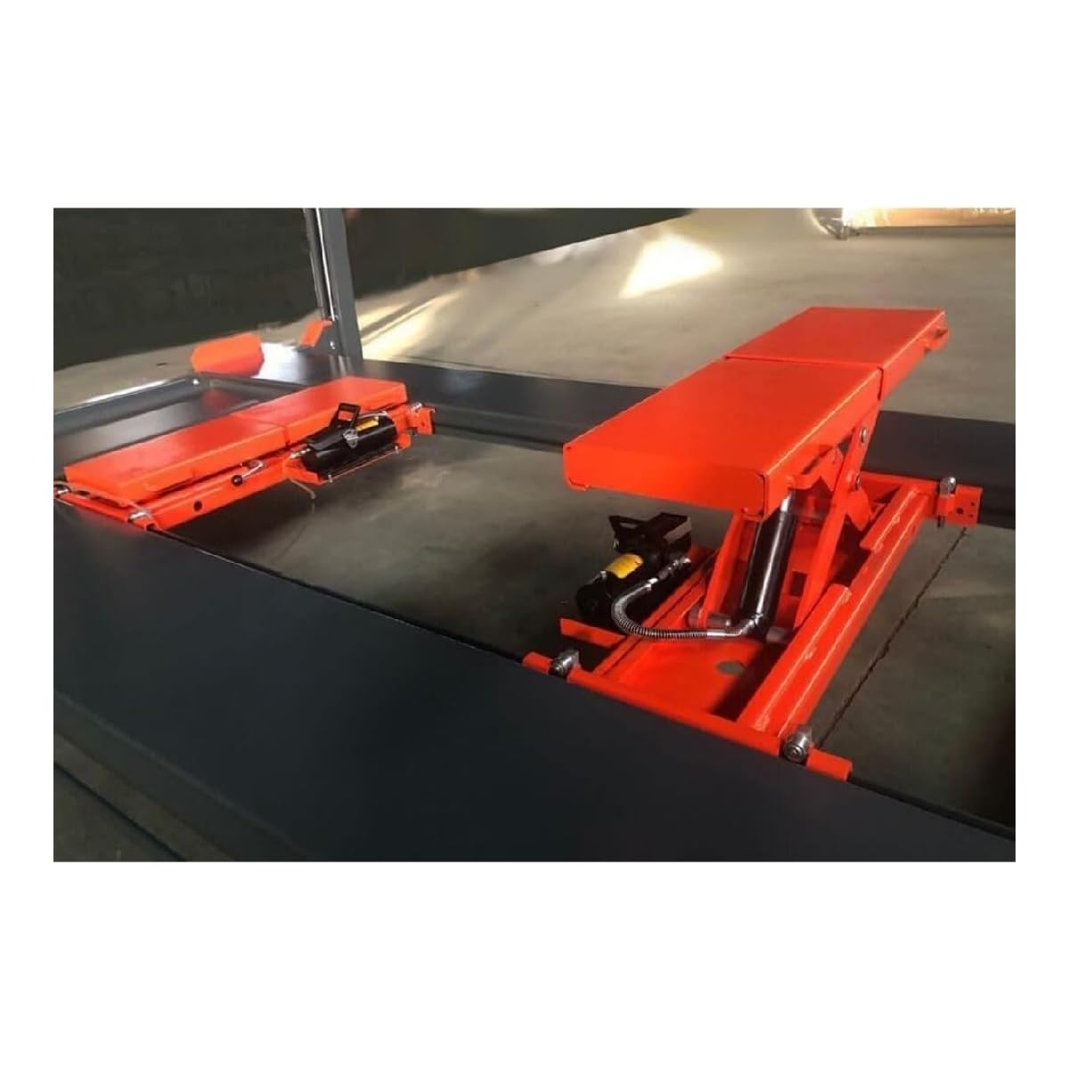 KT-4H110 Four Post Lift 11,000 Lbs Load Bearing 84.5 Inch Lifting Height Vehicle Lift, 3.0HP 110V 4 Post Lift Parking Lift (Forklift Unloading Required)