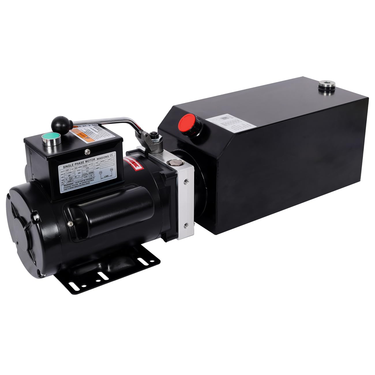 Heavy-Duty Hydraulic Power Unit for Car Lifts, AC 220V Single Phase, Replacement Pump for 2-Post & 4-Post Lifts, Auto Shop Equipment (Black, 10 Quart)