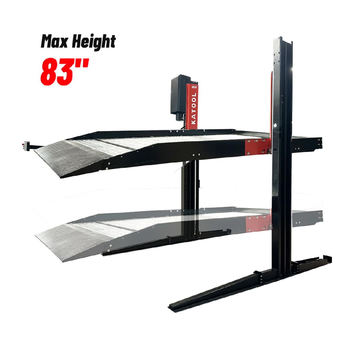 KATRAX KT-P2700 6600lbs (3000kg) 83 Inch Double Deck 2 Post Auto Lift Smart Parking Lift System Two Post Car Lift