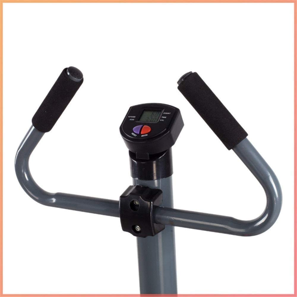 Dntum Stepping Machine Fitness Stepper Exercise Machine Training Machine Twisted Disk with Handle Indoor Fitness Stair Stepper Adjustable for Beginners ，Black-85x43x120cm