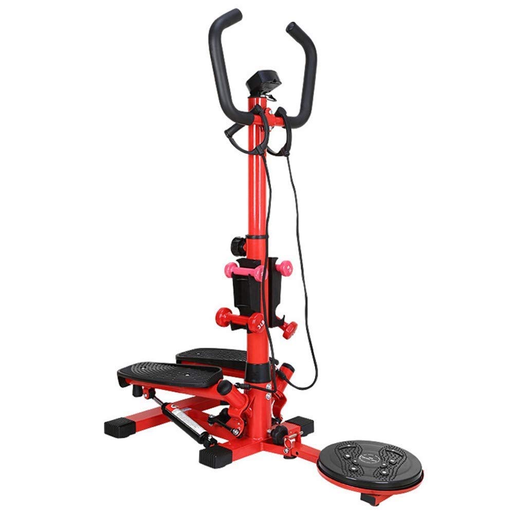 Step Fitness Machines, Steppers for Exercise Stair Stepper Twister 2 in 1 Step Machine Fitness Exercise Workout with Handle Bar and LCD Display Cardio Trainer Stair Climber