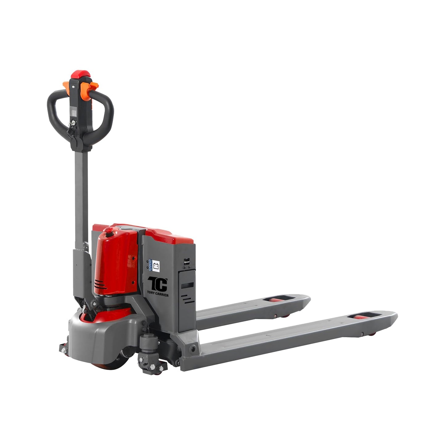 Tory Carrier Full Electric Power Pallet Jack Truck 4400lb Cap. 48" x 27" Fork Size, Lithium Battery Motorized Trucks Lift for Material Handling