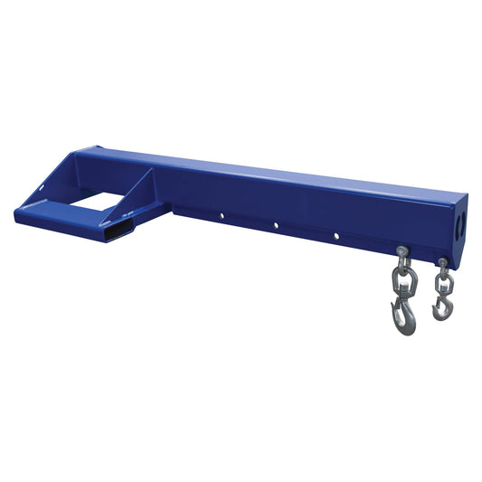 Vestil LM-EBNT-8-30 Steel Economy Non Telescoping Lift Boom 30 In Fork Pocket Center 8,000 Lb. Capacity Blue and Yellow