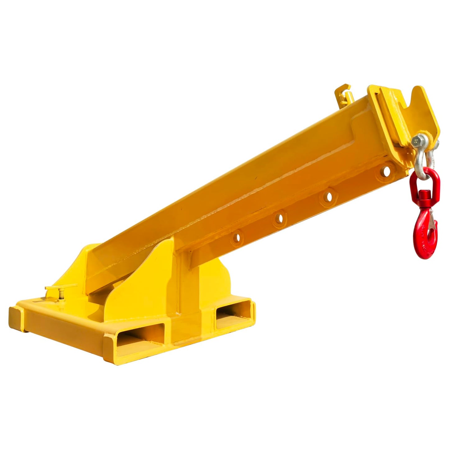 Banfluxion Forklift Jib Boom Crane, 8800LBS/4T Capacity Heavy Duty Telescopic Crane, Manual Adjustable Arm Extends to 94.5 Inch, with Truss Boom & Hook for Warehouse, Factory, Equipment Handling