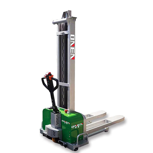 All Electric Dump Forklift Pallet Stacker - Portable Manual Lifting Truck with Fixed Cross Leg and Fork - Material Lift 2204.62lbs Capacity 62.99 inches Lifting Height