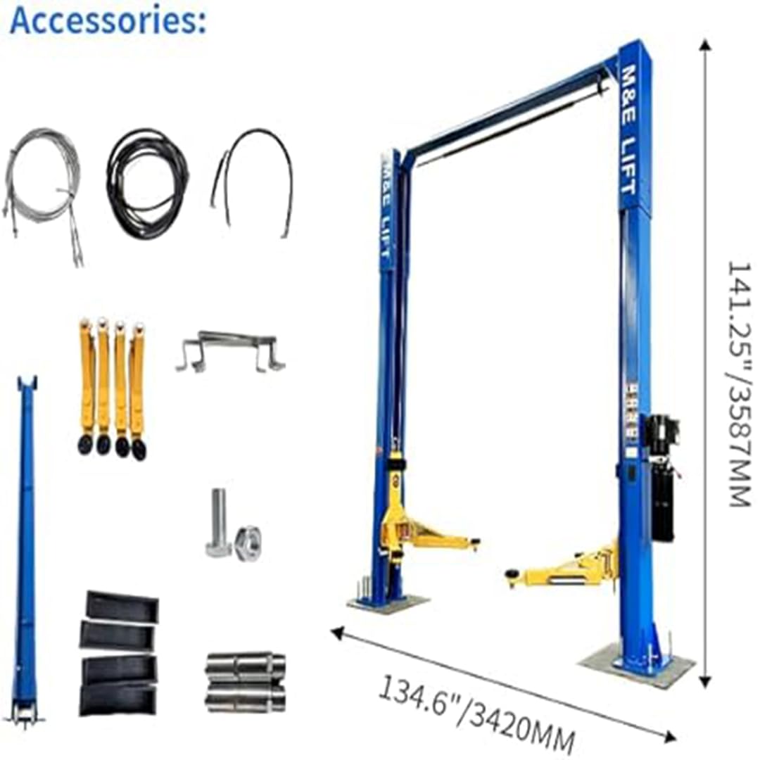 Motool Technology 2 Post Lift 11000lbs Two Post Lift Auto Lift Car Lift Hoist Equipment LM1100S