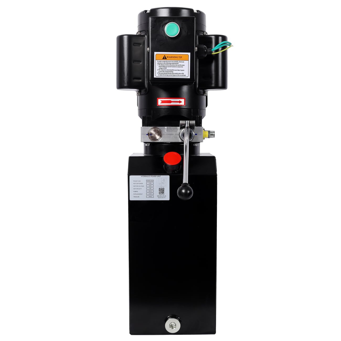 Heavy-Duty Hydraulic Power Unit for Car Lifts, AC 220V Single Phase, Replacement Pump for 2-Post & 4-Post Lifts, Auto Shop Equipment (Black, 10 Quart)