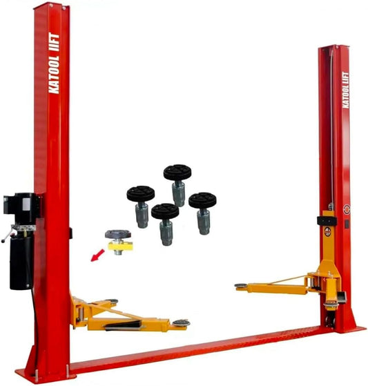 KATOOL 10000lbs 2 Post Lift Double S Design Auto Lift 2 Post Car Lift Truck Hoist Two Post Auto Lift, 220V