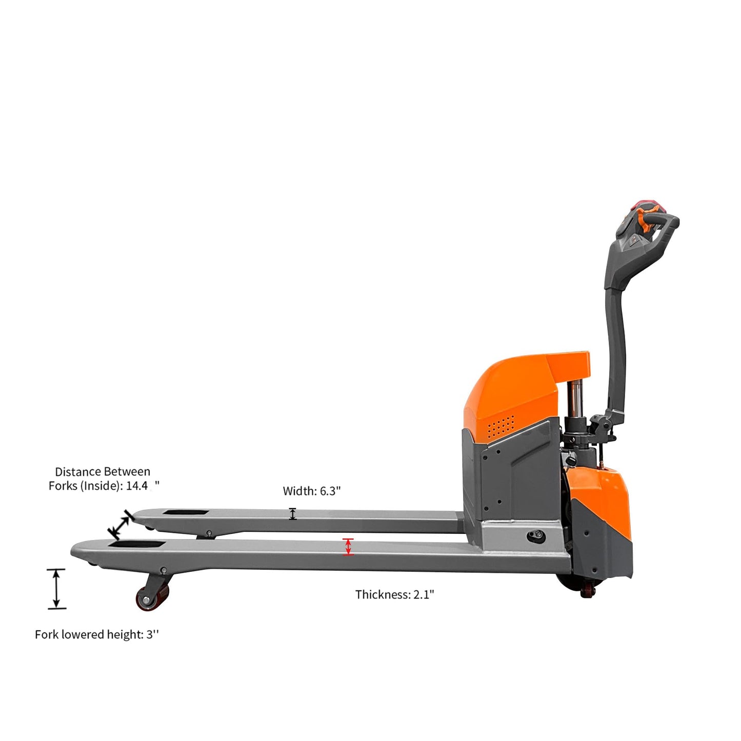 T Tory Carrier Fully Electric Pallet Jack 3900-lbs Capacity Pallet Truck, 48 x 27 Forks, Heavy Duty Powered Pallet Trucks, Maintenance-Free Battery, Motorized Lift Trucks